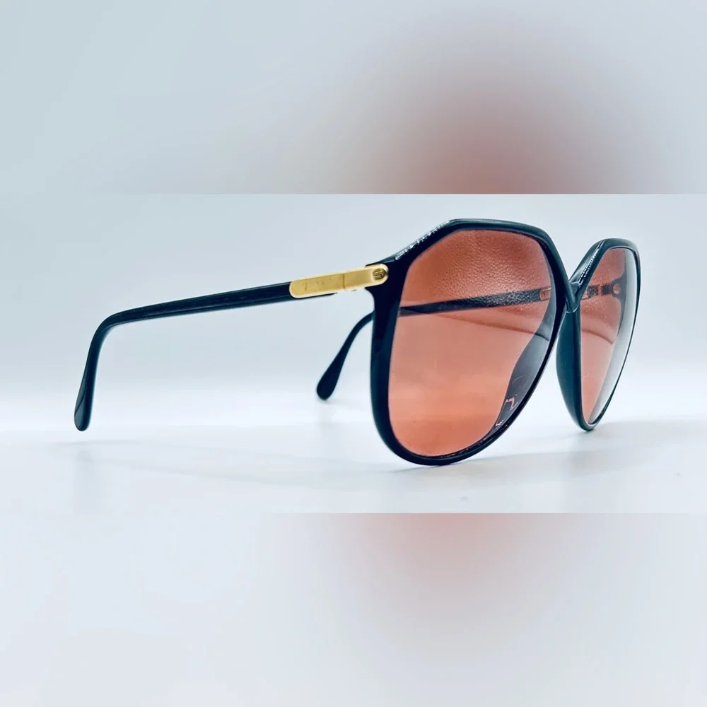 Vintage Silhouette M3033 Black Oval Sunglasses Frames Only